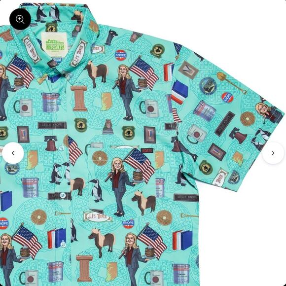 Mens Parks and Recreation RSVLTD Leslie Knope Shirt Size 2XL - Picture 3 of 10